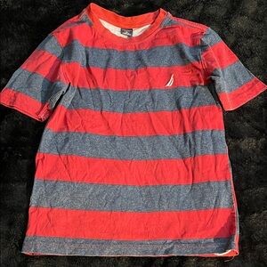 Nautica Red and Blue Striped Kids Tee
